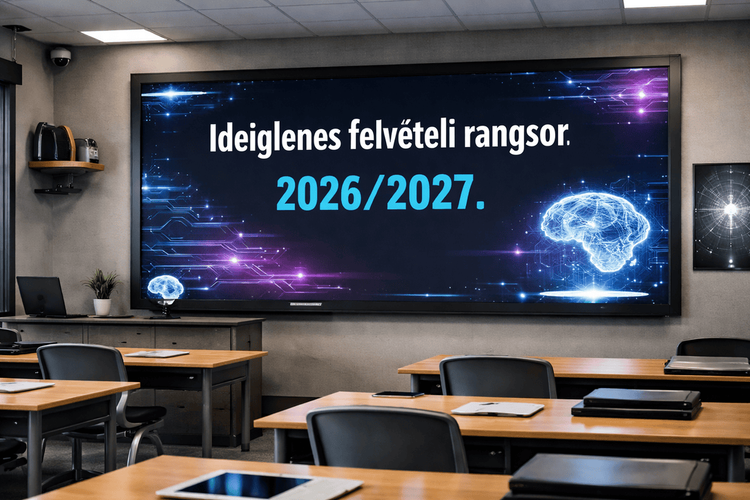  Ideiglenes felvételi rangsor 2026/2027.