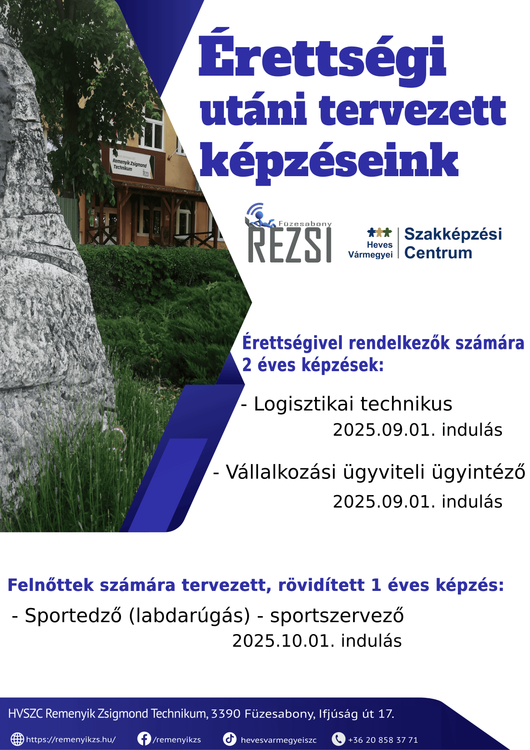Érettségi utáni tervezett képzéseink