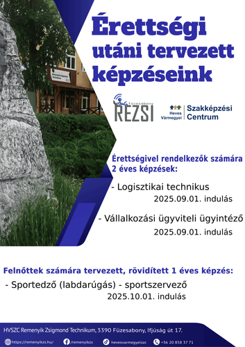 Érettségi utáni tervezett képzéseink